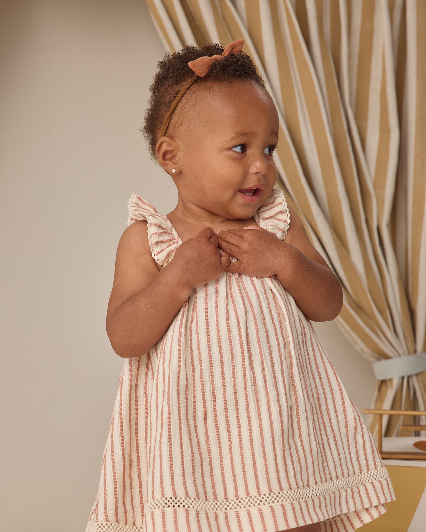Quincy  Mae - Ruffle Tank Dress - Vintage Stripe