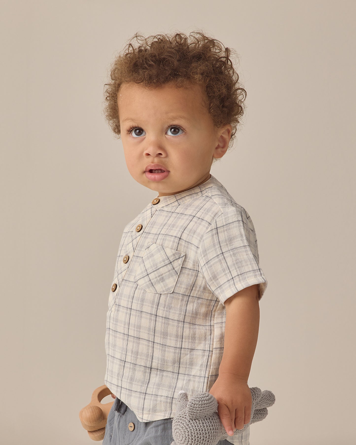 Quincy Mae - Jaxson Shirt - Blue Plaid