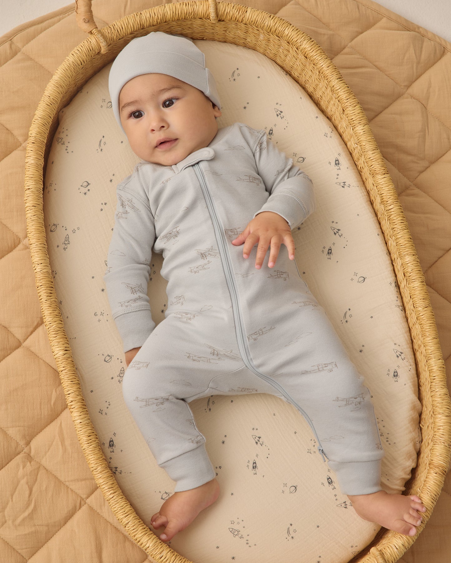 Quincy Mae - Zip Longsleeve Sleeper - Airplane
