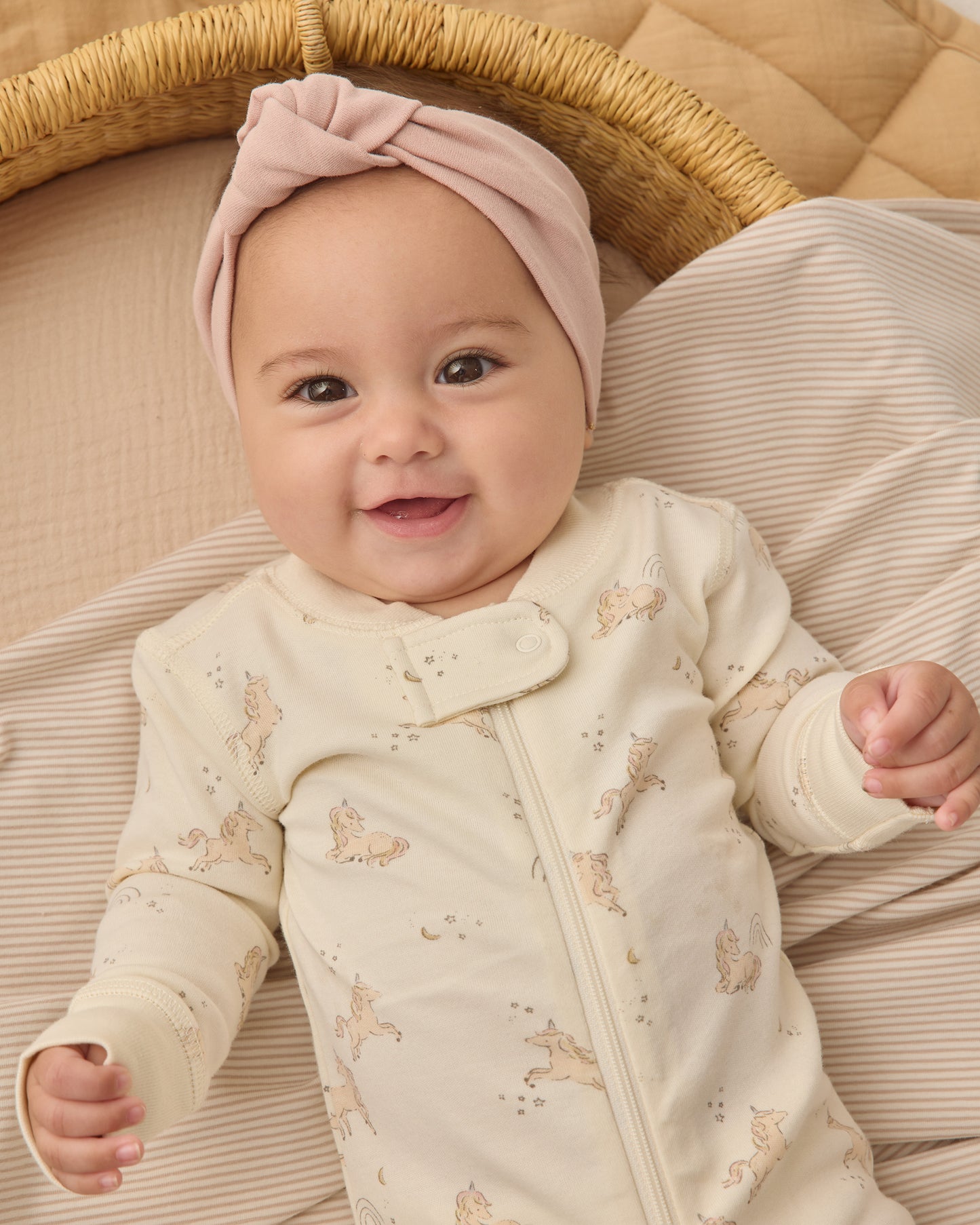 Quincy Mae - Zip Longsleeve Sleeper - Unicorns