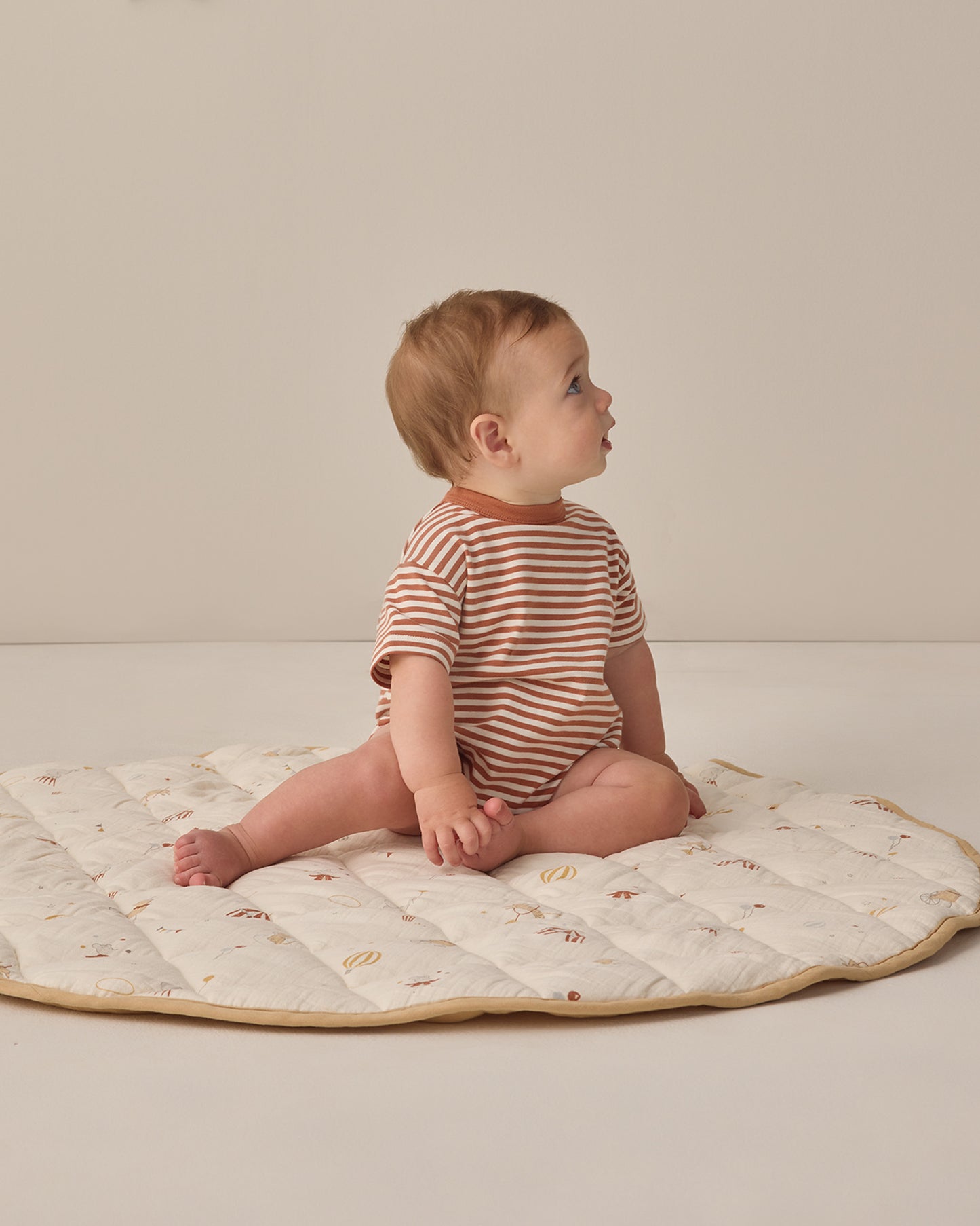 Quincy Mae - Relaxed Bubble Romper - Poppy Stripe