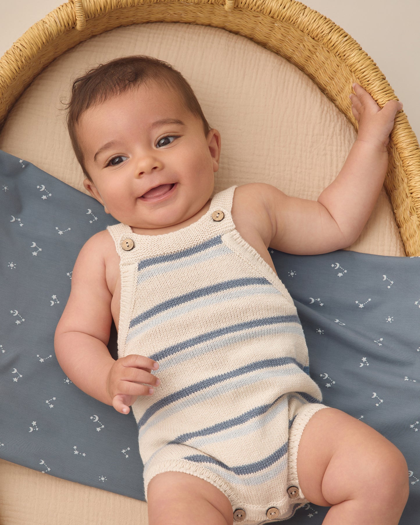 Quincy Mae - Tatum Romper - Ocean Stripe