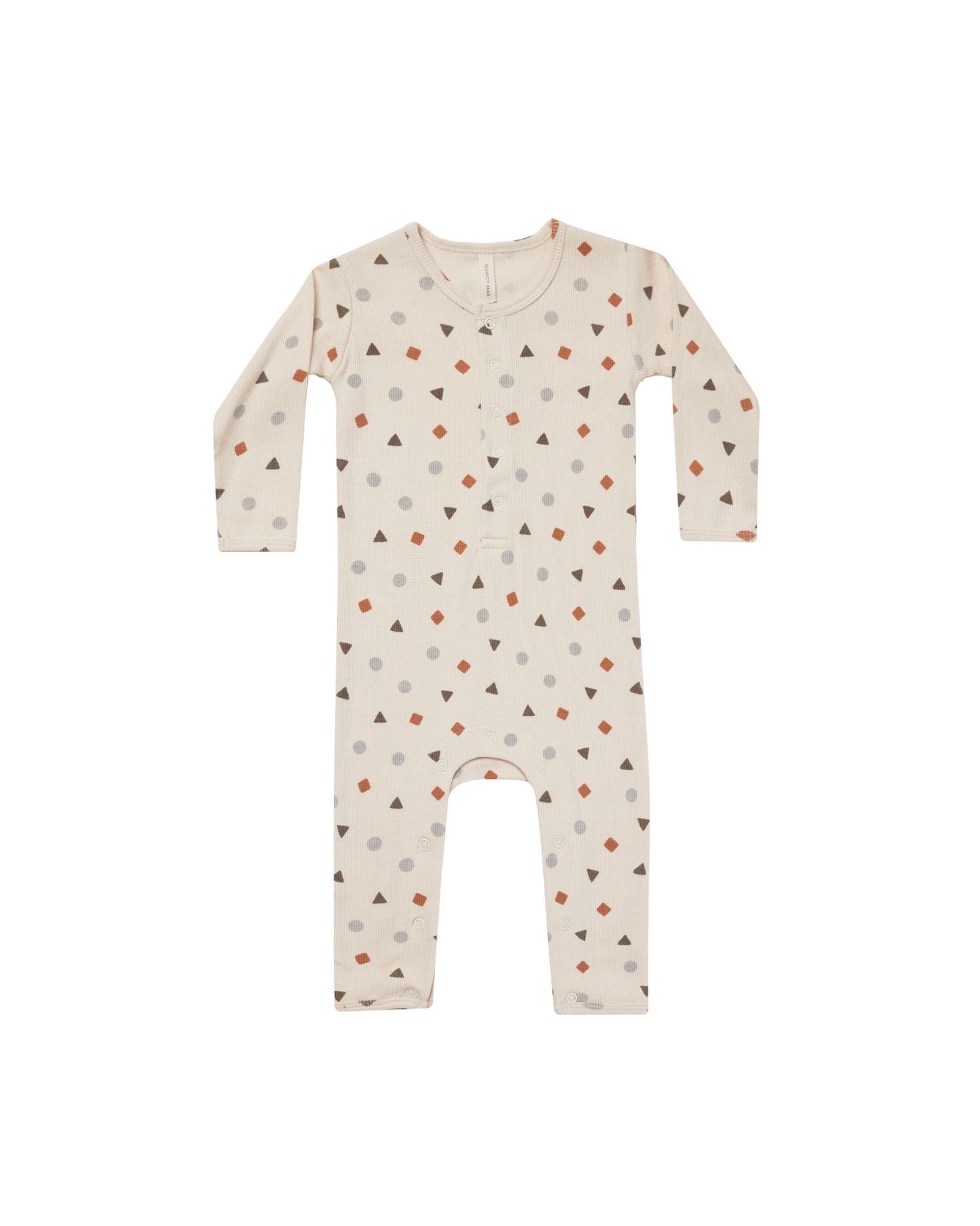 Quincy Mae - Ribbed Baby Jumpsuit - Geo