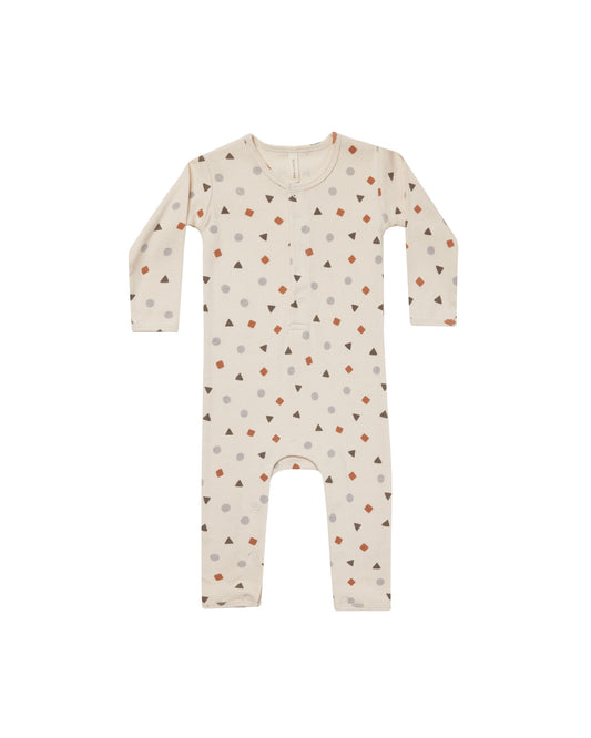 Quincy Mae - Ribbed Baby Jumpsuit - Geo