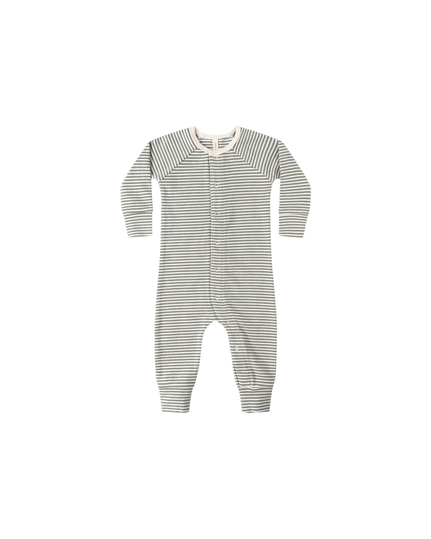 Quincy Mae - Pointelle Long John - Forest Stripe