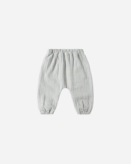 Quincy Mae - Woven Pant - Blue Gingham