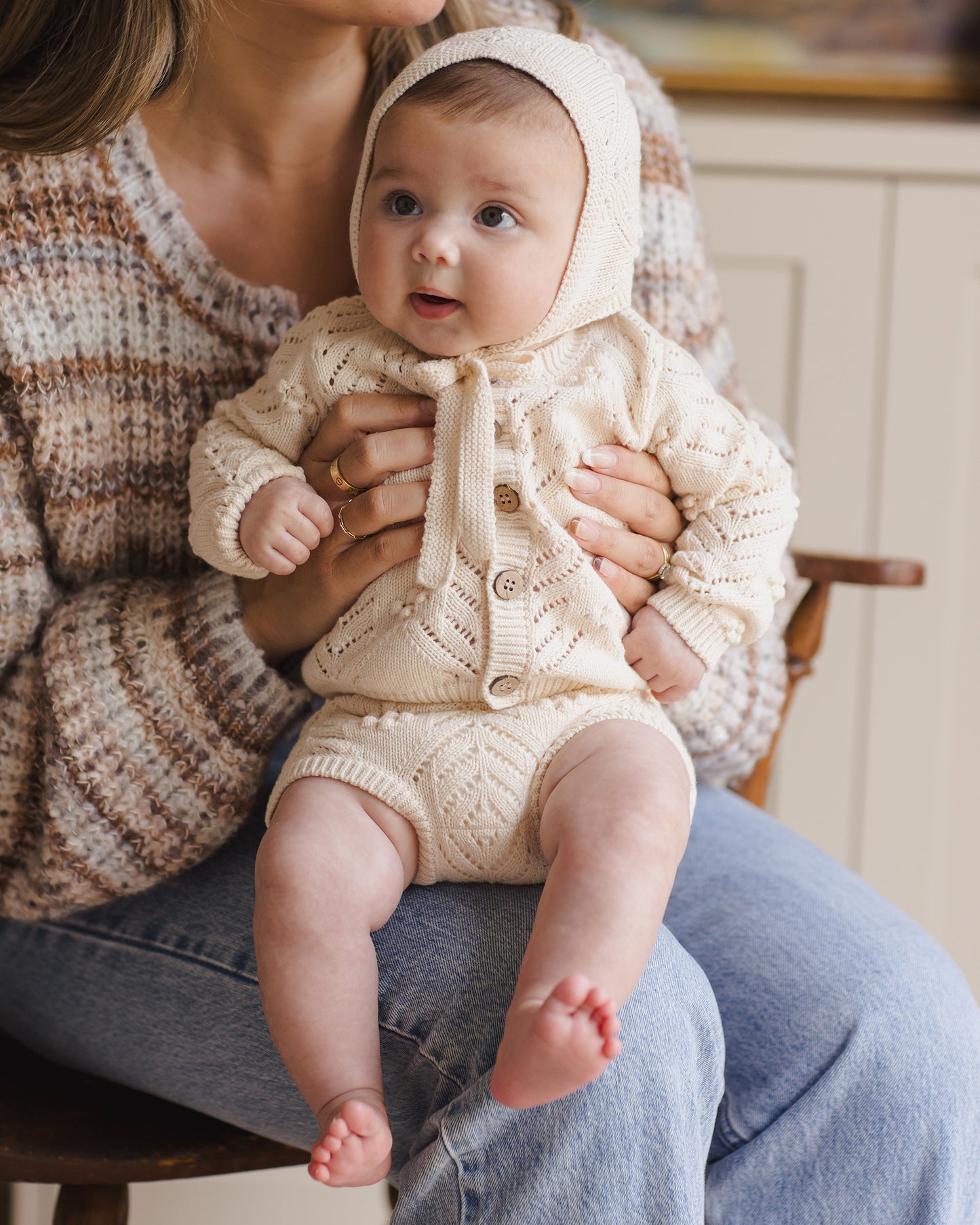 Quincy Mae - Knit Cardigan - Natural