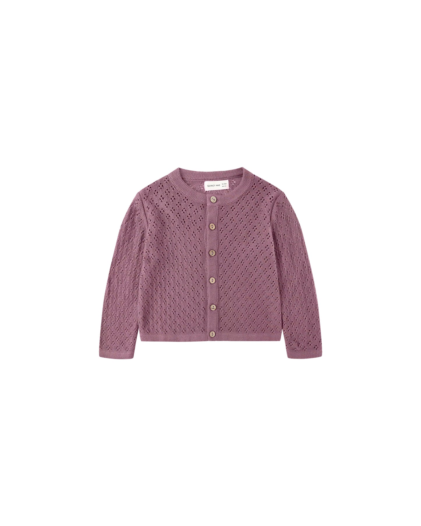 Quincy Mae - Knit Cardigan - Mulberry
