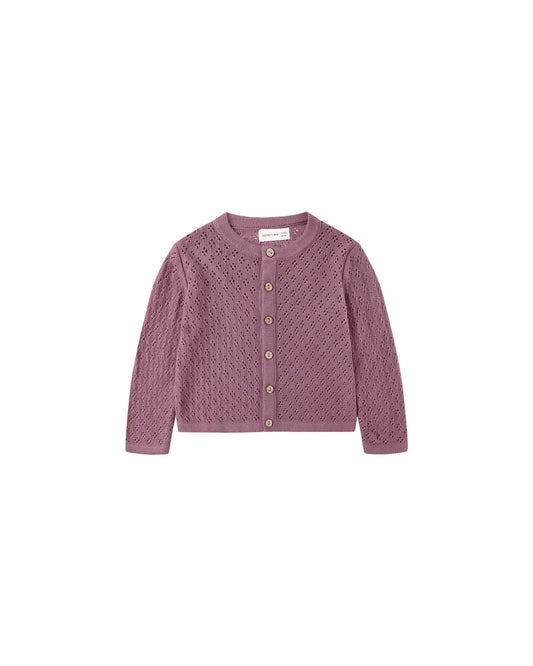 Quincy Mae - Knit Cardigan - Mulberry