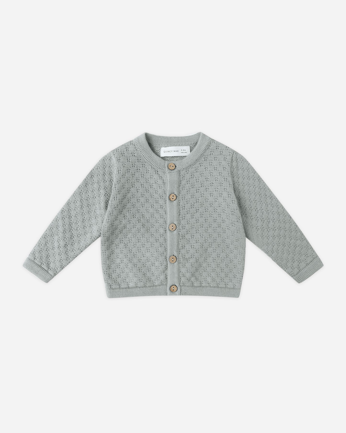 Quincy Mae - Knit Cardigan - Steel Blue
