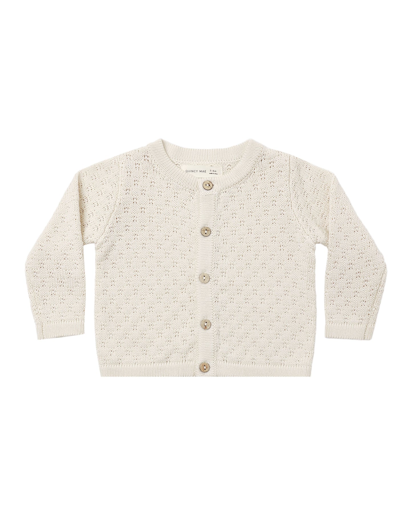 Quincy Mae - Knit Cardigan - Natural