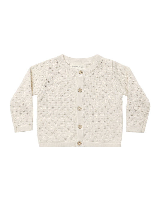 Quincy Mae - Knit Cardigan - Natural