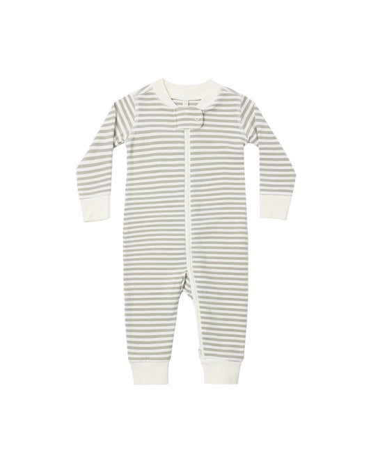 Quincy Mae - Zip Long Sleeve Sleeper - Laurel Stripe