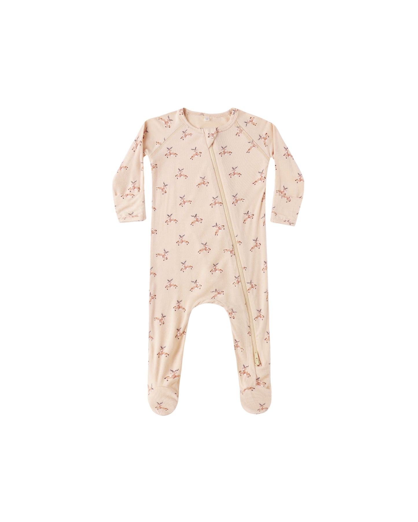 Quincy Mae - Bamboo Zip Footie - Reindeer