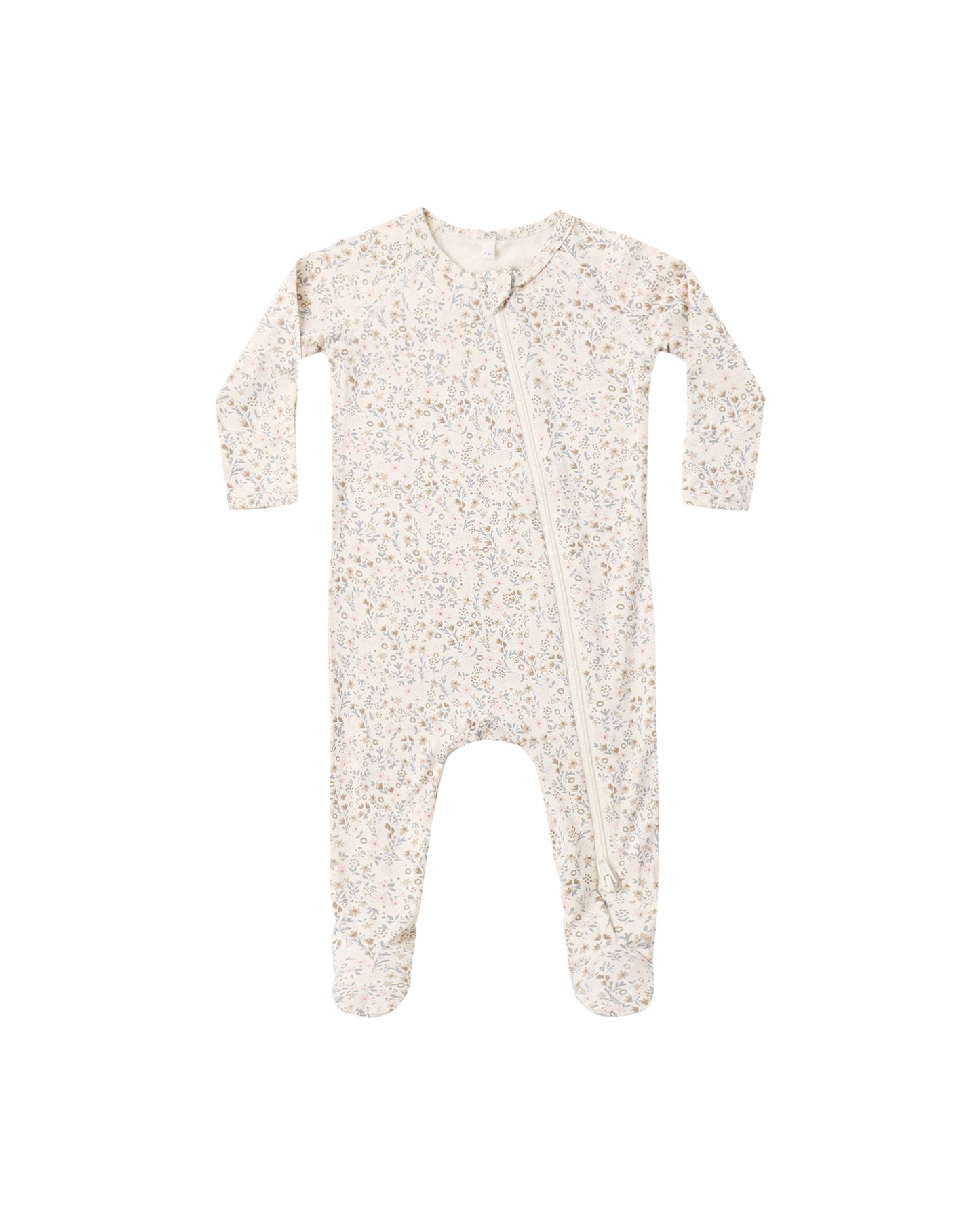Quincy Mae - Bamboo Zip Footie - Bloom