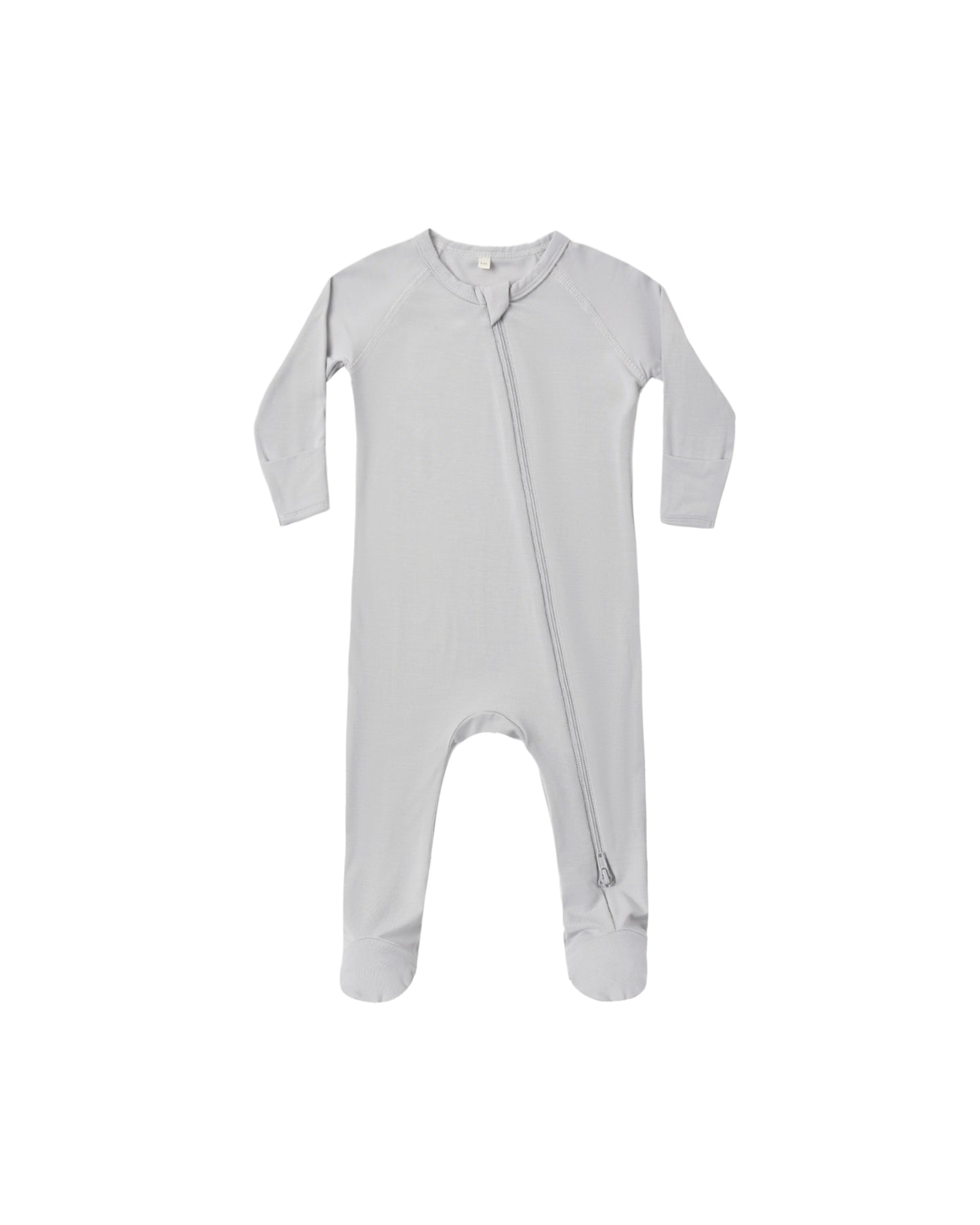 Quincy Mae - Bamboo Zip Footie - Cloud