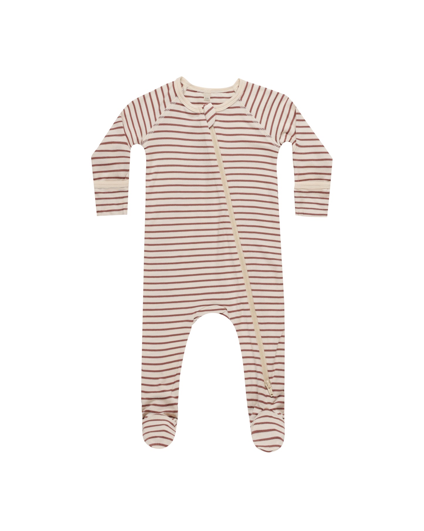 Quincy Mae - Bamboo Zip Footie - Candy Stripe