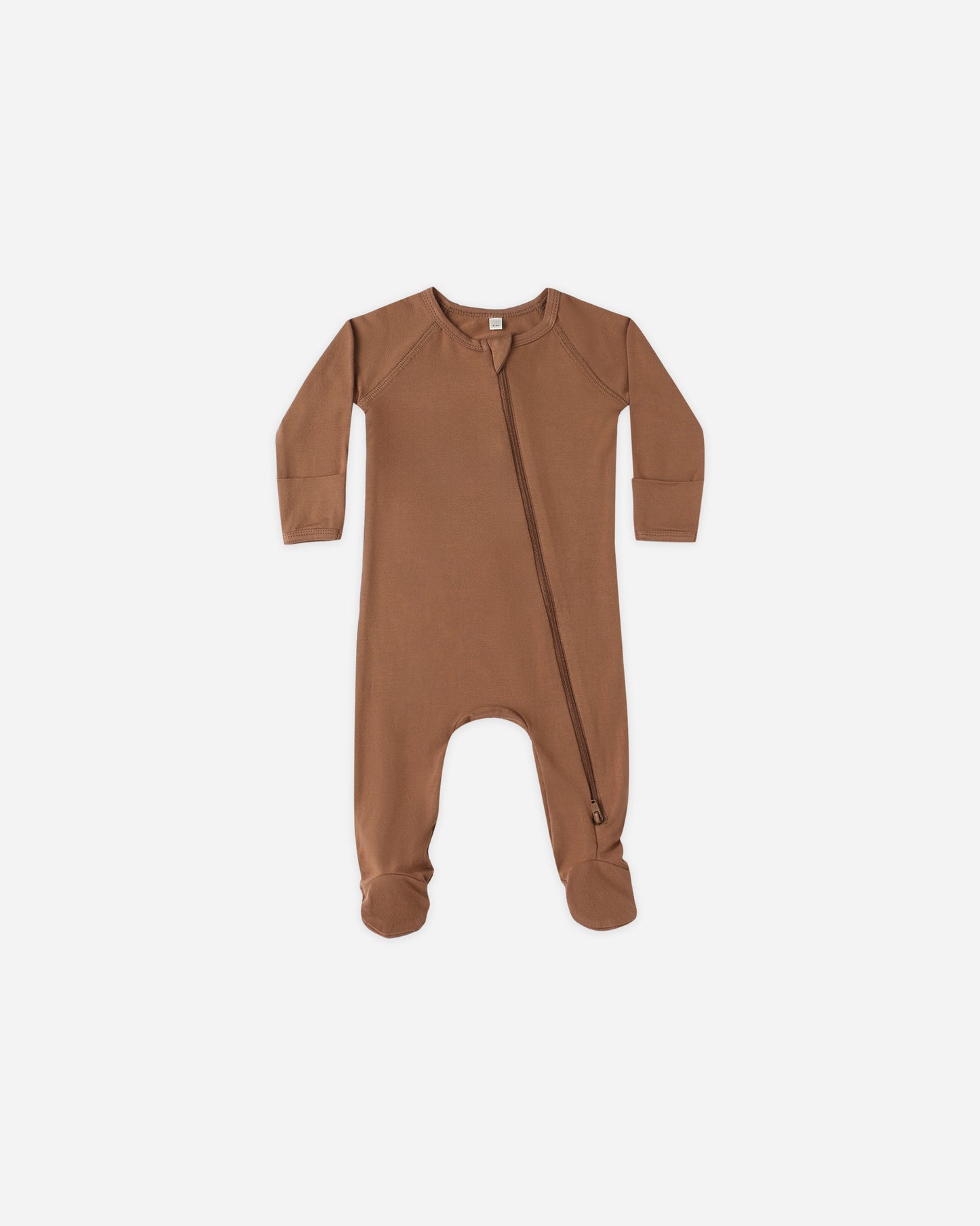 Quincy Mae - Bamboo Zip Footie - Cedar