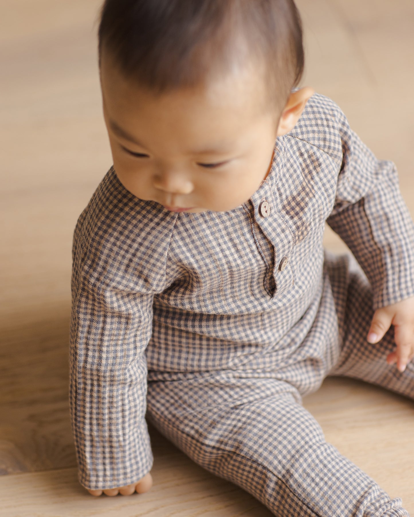 Quincy Mae - Zion Shirt - Indigo Gingham