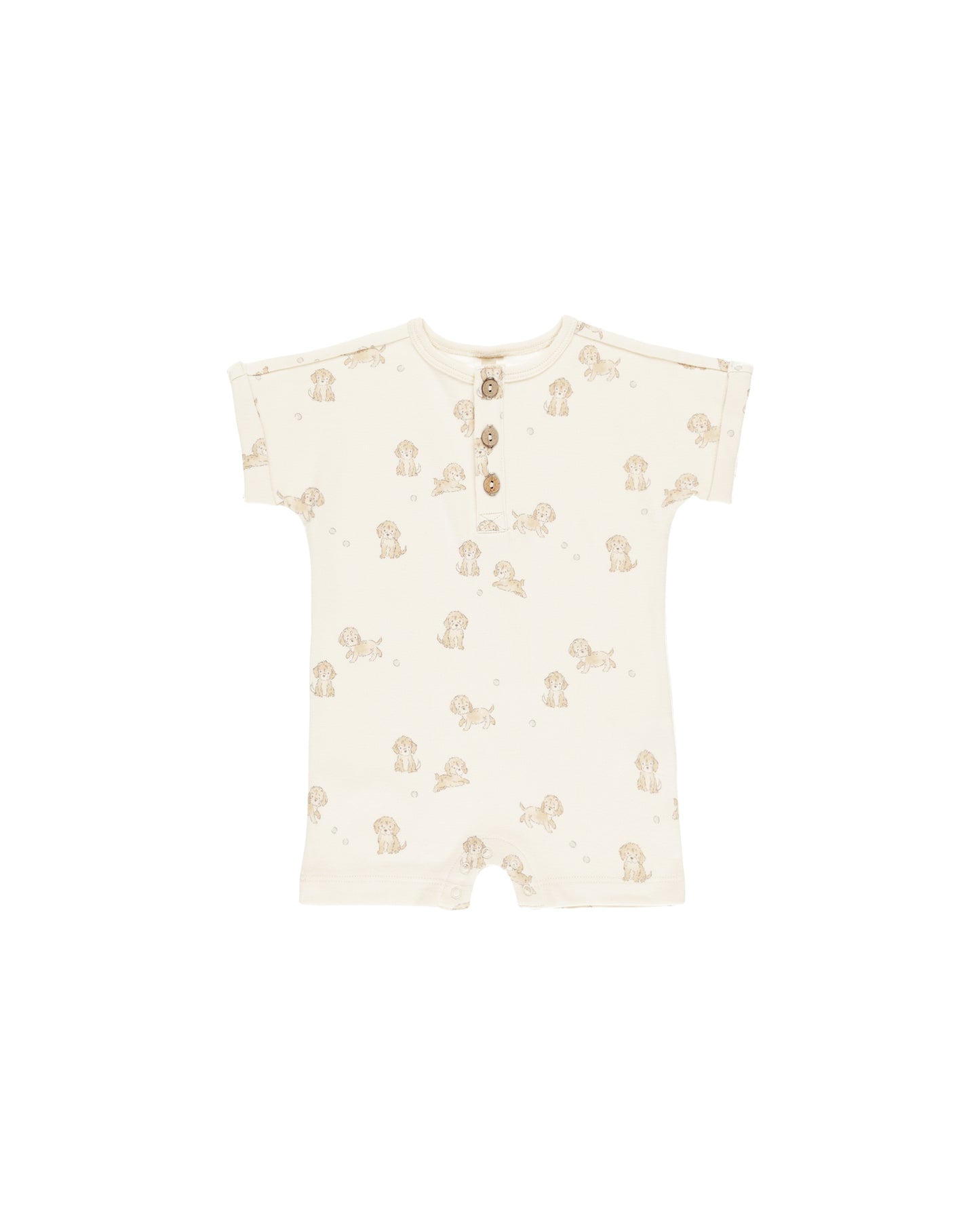 Quincy Mae - Short Sleeve One-Pice - Puppies