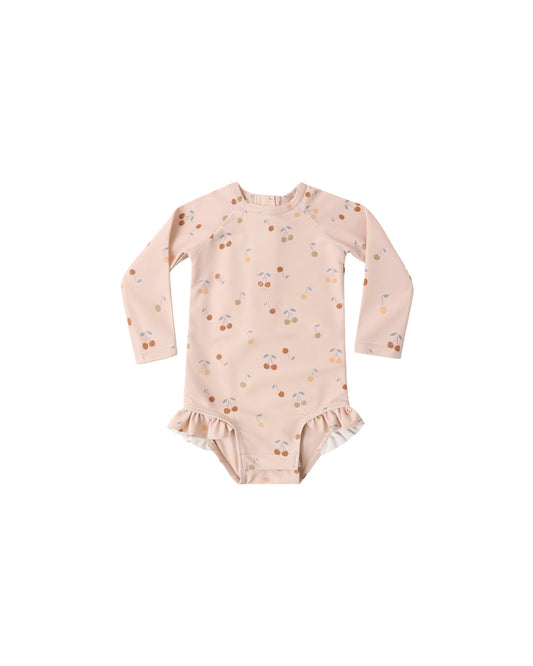 Quincy Mae - Olivia Rashguard One-Piece - Cherries