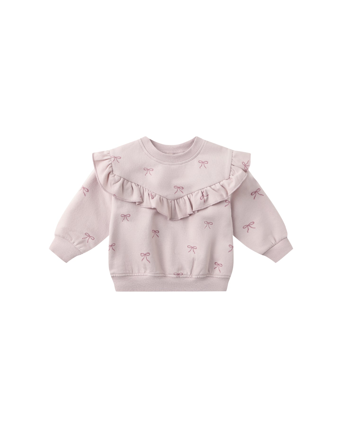 Quincy Mae - Ruffle Fleece Sweatshirt - Bows