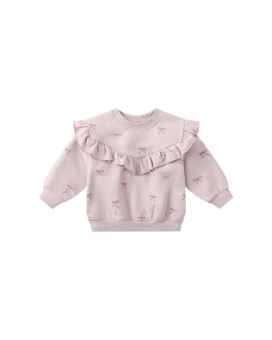 Quincy Mae - Ruffle Fleece Sweatshirt - Bows