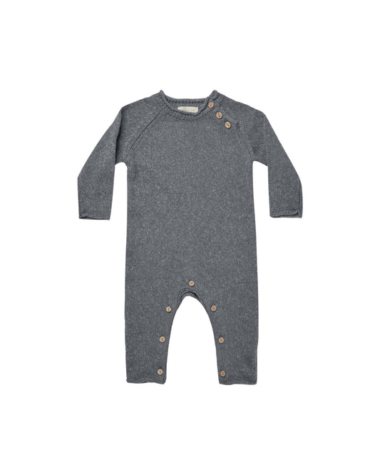 Quincy Mae - Cozy Heather Knit Jumpsuit - Navy