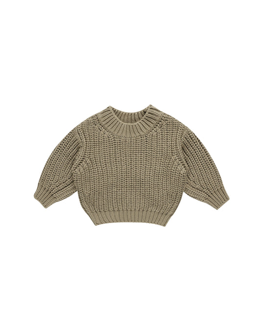 Quincy Mae - Chunky Knit Sweater - Olive