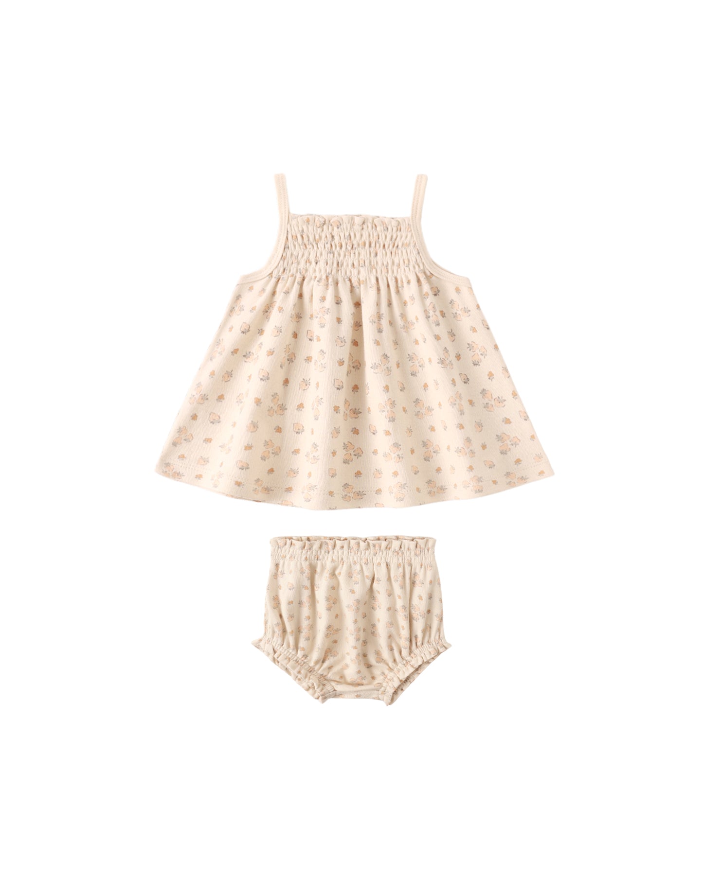 Quincy Mae - Smocked Tank + Bloomer Set - Strawberries