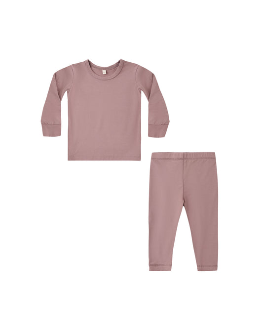 Quincy Mae - Bamboo Pajama Set - Mulberry