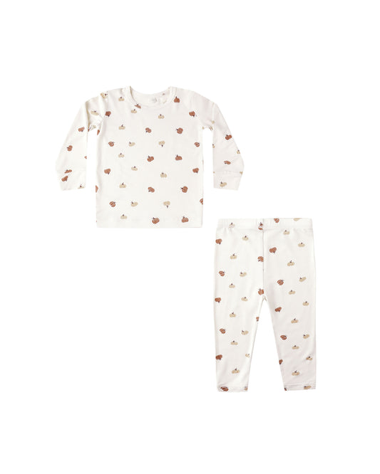 Quincy Mae - Bamboo Pajama Set - Pumpkins