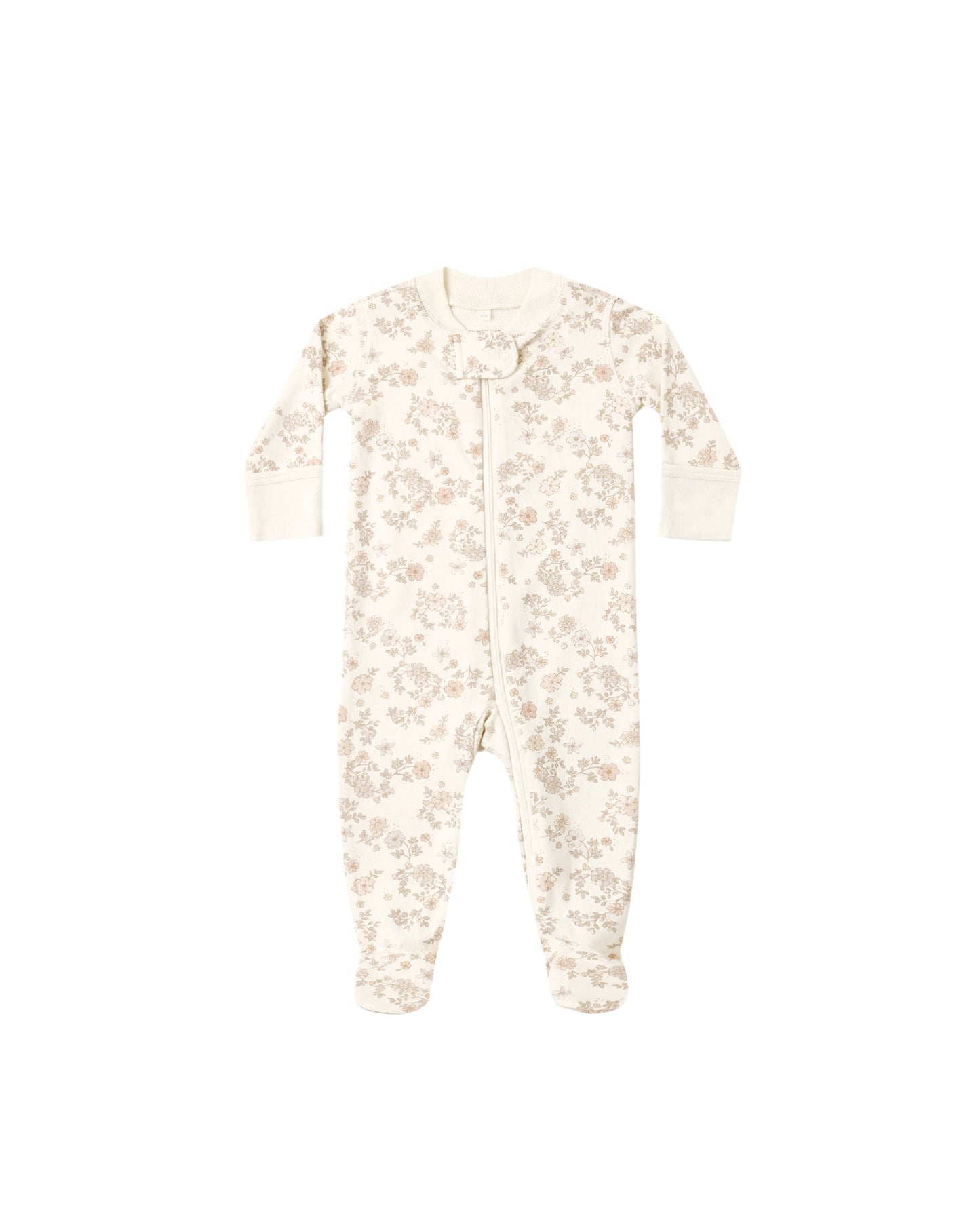 Quincy Mae - Zip Long Sleeve Sleeper Footie - Floral Vine