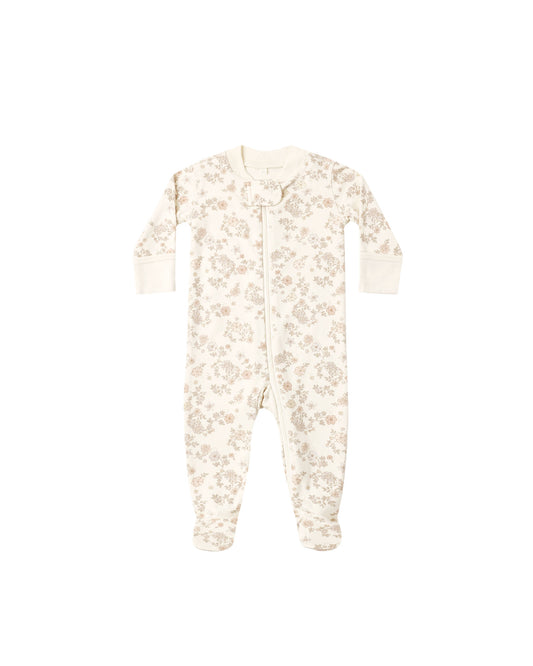 Quincy Mae - Zip Long Sleeve Sleeper Footie - Floral Vine