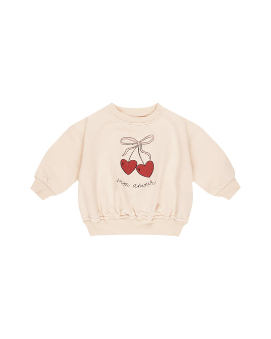 Quincy Mae - Relaxed Fleece Sweatshirt - Mon Amour