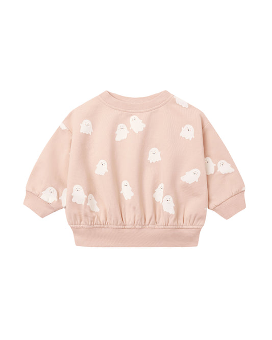 Quincy Mae - Relaxed Fleece Sweatshirt - Sweet Ghost