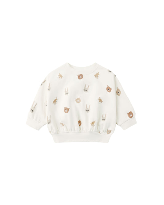 Quincy Mae - Relaxed Fleece Sweatshirt - Critters