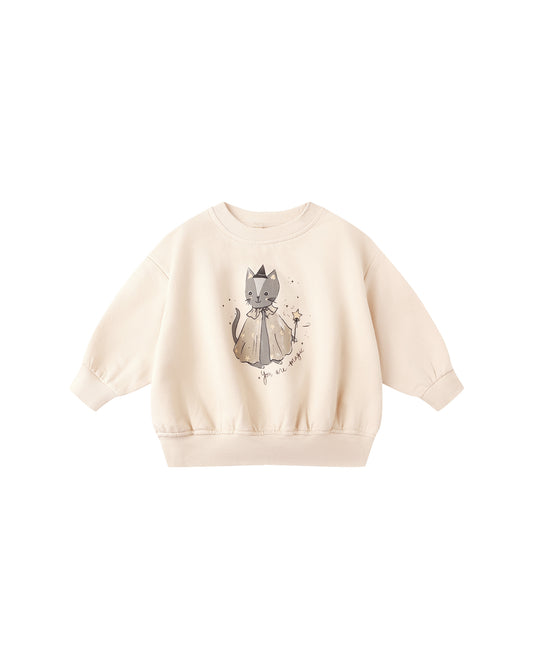 Quincy Mae - Relaxed Fleece Sweatshirt - Magic Cat