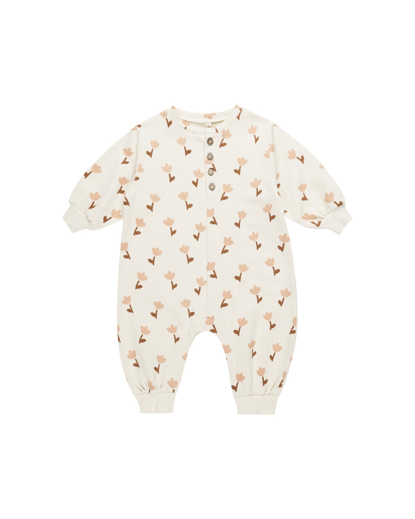 Quincy Mae - Relaxed Fleece Jumpsuit - Tulips