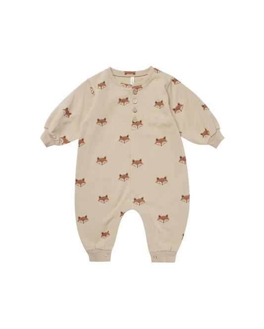 Quincy Mae - Relaxed Fleece Jumpsuit - Foxes