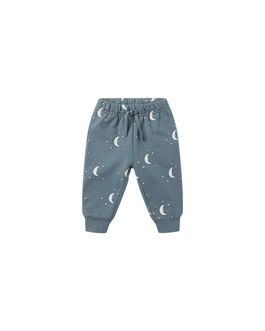 Quincy Mae - Relaxed Fleece Sweatpants - Silver Moons