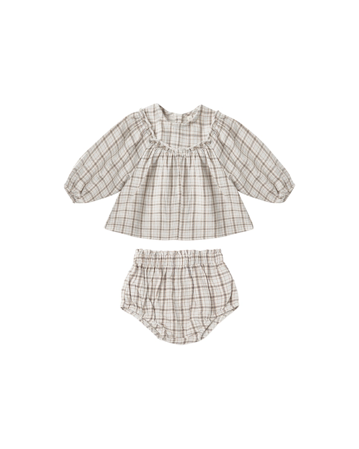 Quincy Mae - Mia Top + Bloomer Set - Blue Plaid