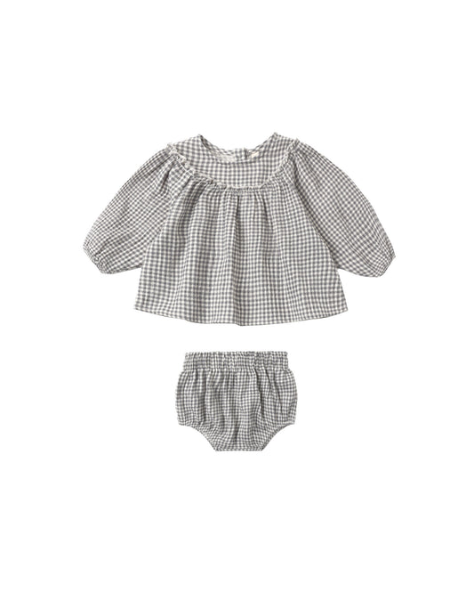 Quincy Mae - Mia Top + Bloomer Set - Midnight Gingham