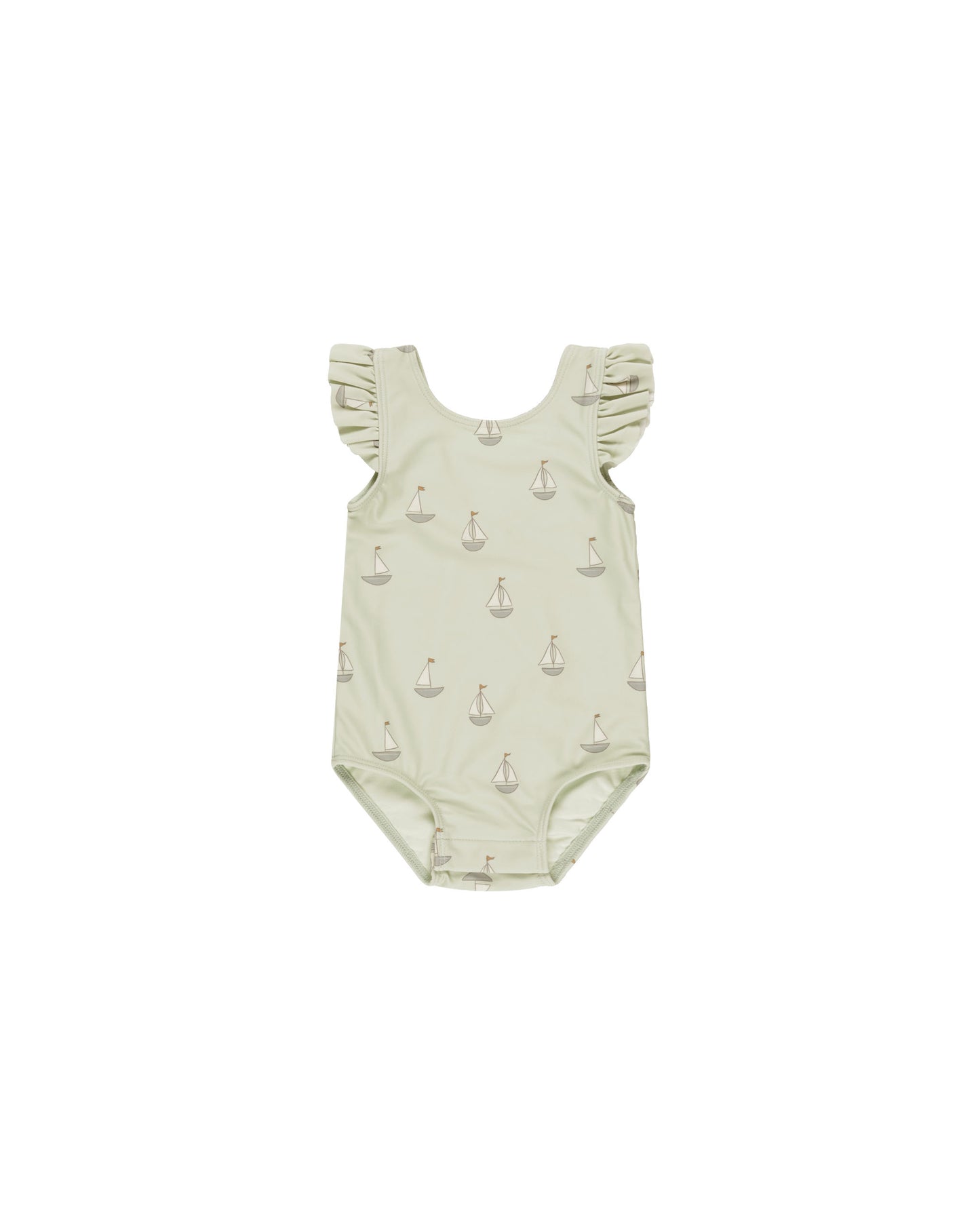 Quincy Mae - Scoop Back One-Piece - Sailboats