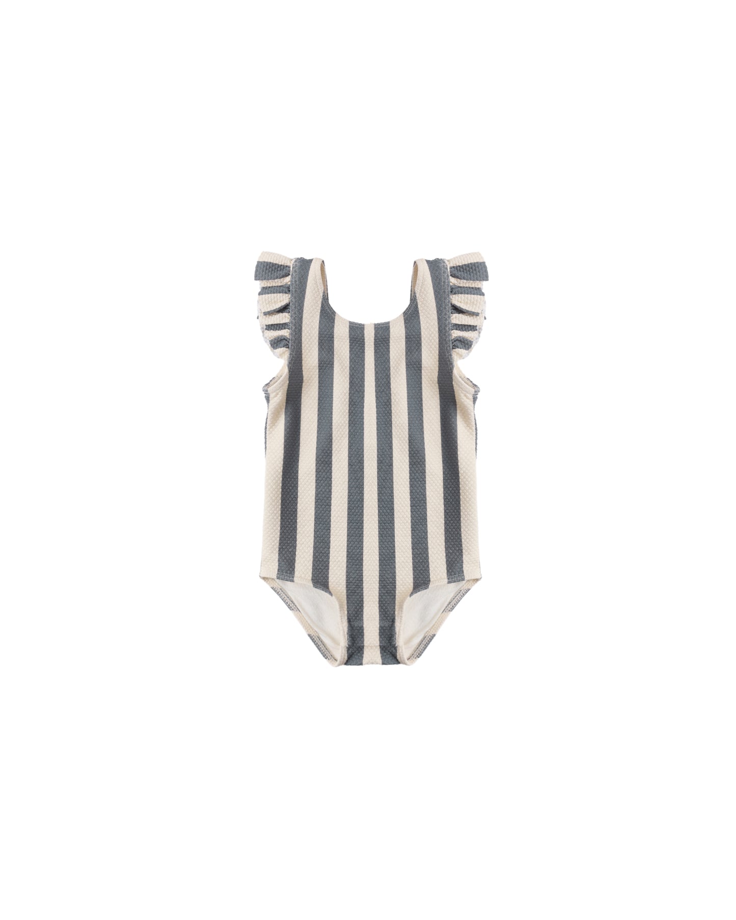 Quincy Mae - Scoop Back One-Piece Swimsuit - Retro Ocean Stripe