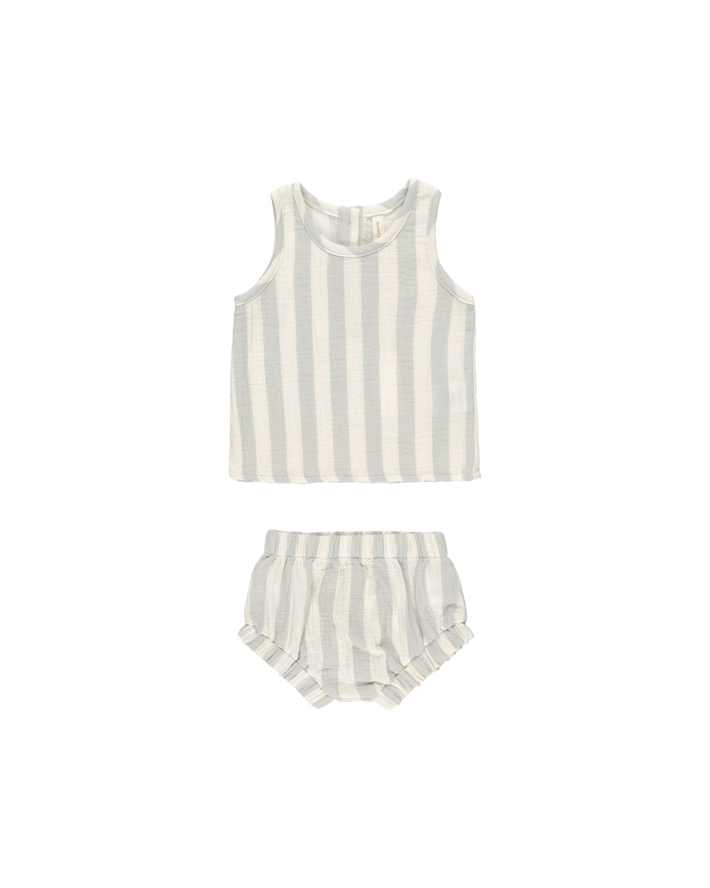 Quincy Mae - Woven Tank + Short Set - Sky Stripe