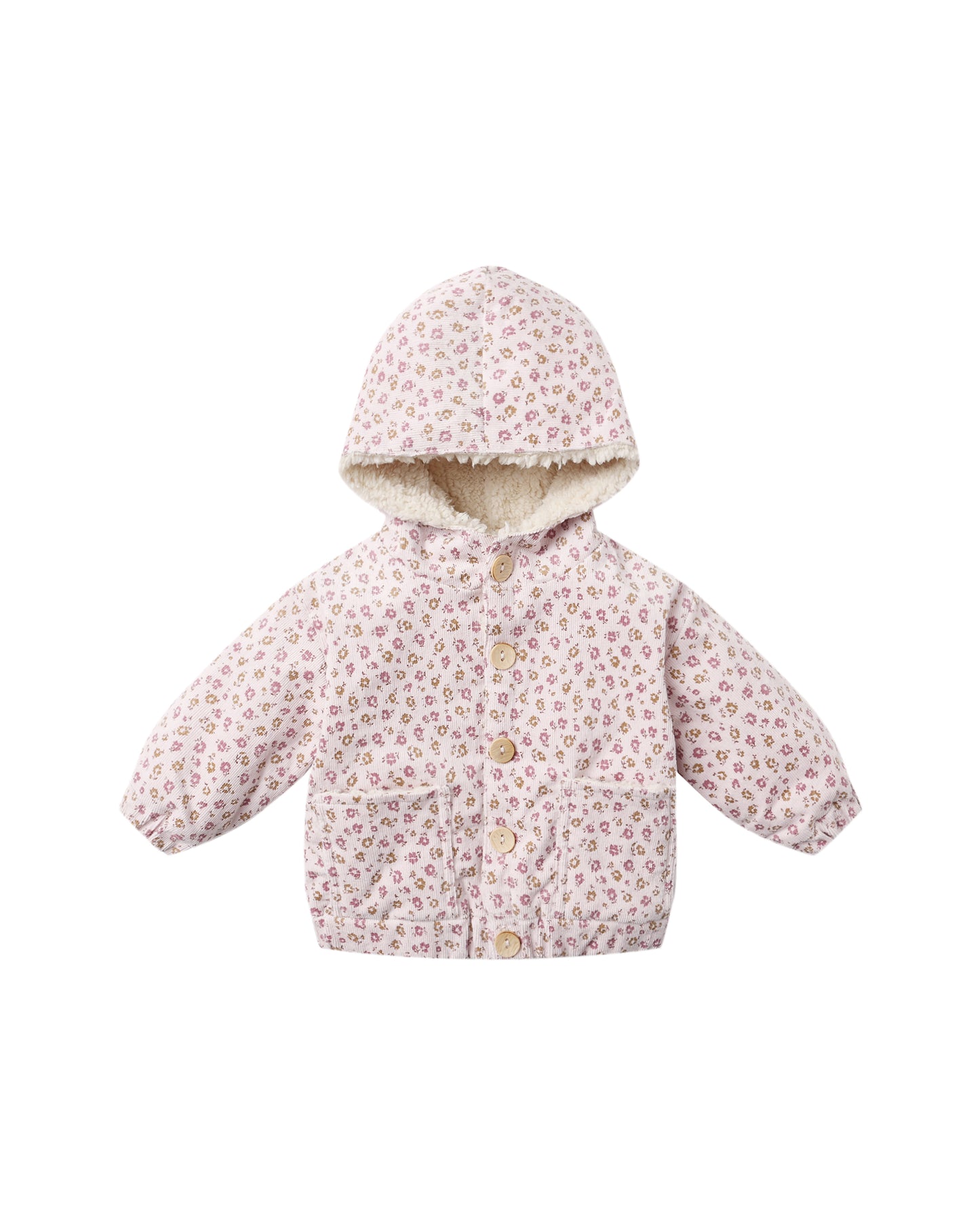 Quincy Mae - Corduroy Hooded Jacket - Wildflowers