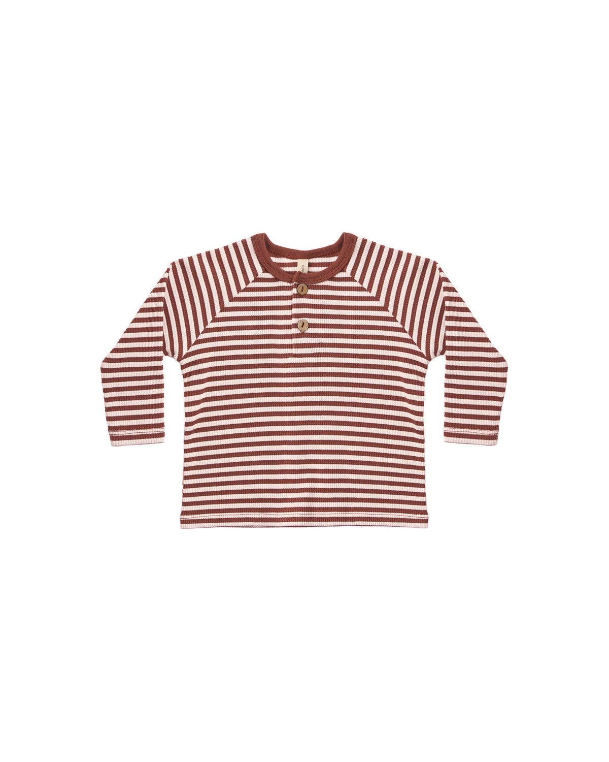 Quincy Mae - Henley Knit Top - Candy Stripe