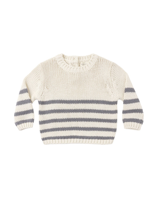 Quincy Mae - Rex Sweater - Slate Stripe
