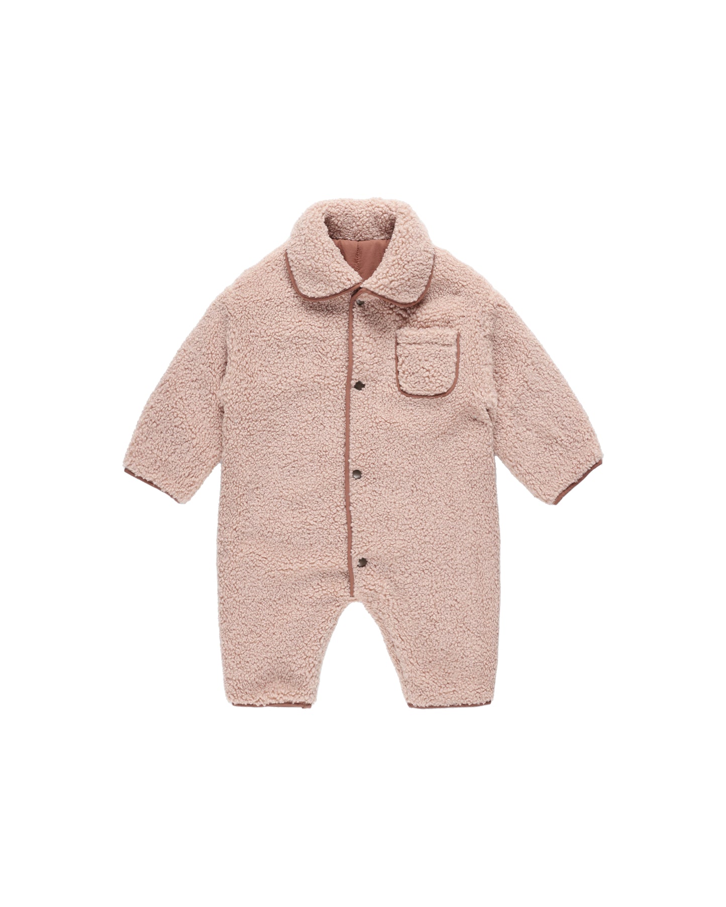 Quincy Mae - Shearling Jumpsuit - Blush